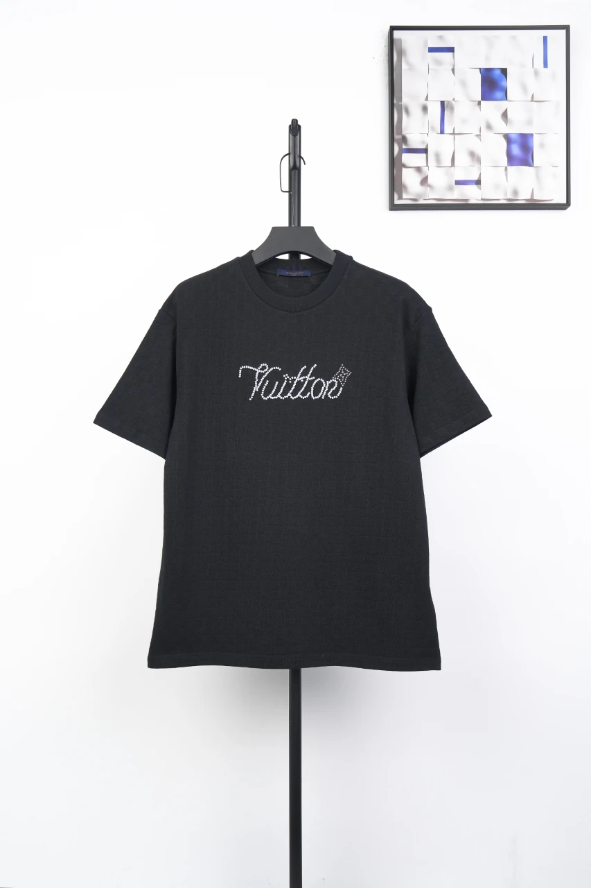 Louis Vuitton Black Beaded Embroidered T-Shirt product photo from LabelPicks