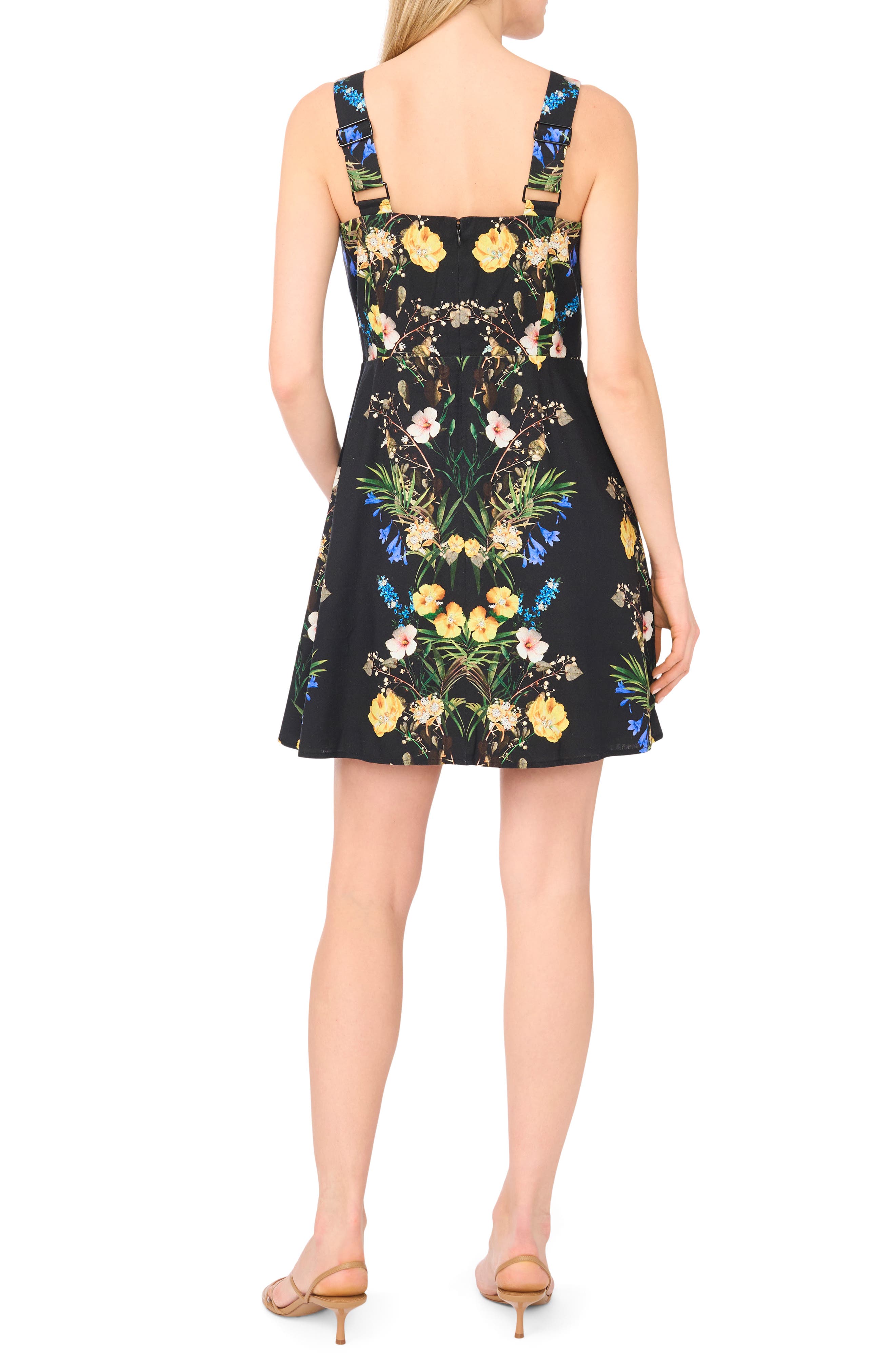 Ted Baker Floral Linen Blend Minidress