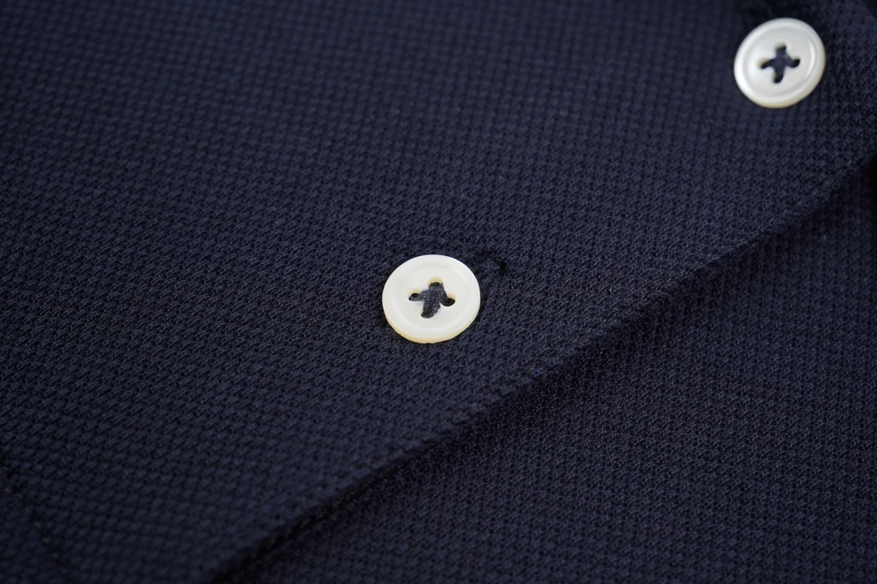 Miu Miu Navy Logo Embroidered Long Sleeve Polo Shirt product photo from LabelPicks