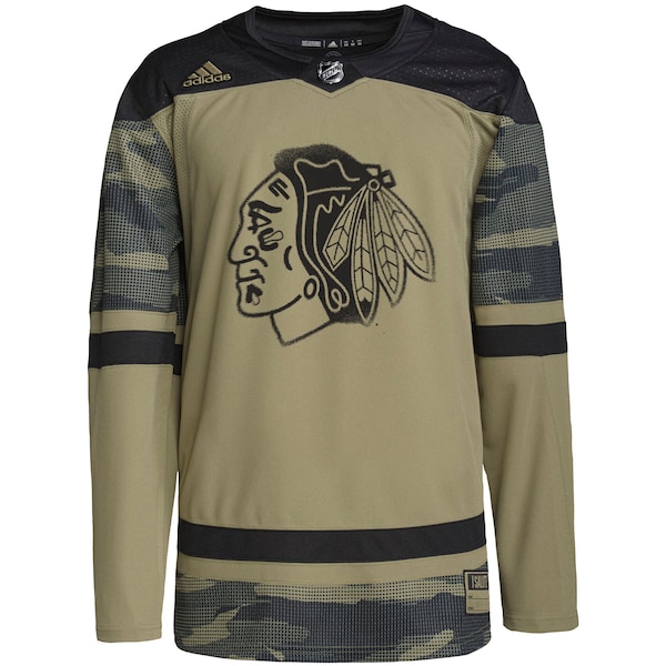 Chicago Blackhawks adidas Military Appreciation Team Authentic Practice Jersey - Camo