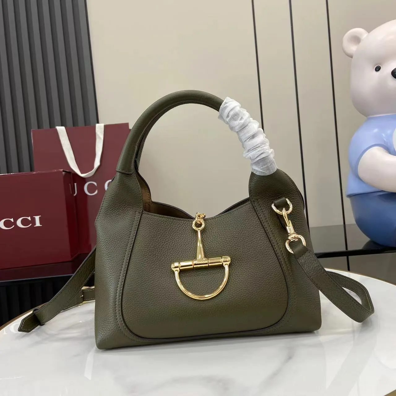 Gucci Grained Leather Shoulder Bag product photo from LabelPicks