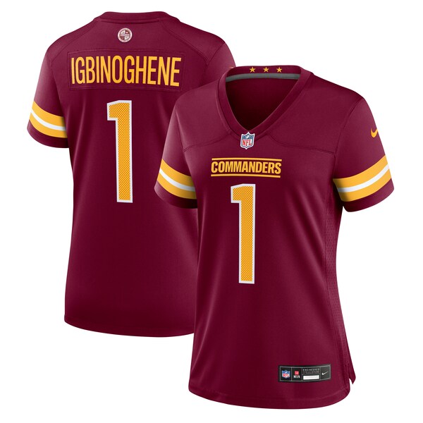 Noah Igbinoghene Washington Commanders Nike Women's  Game Jersey -  Burgundy
