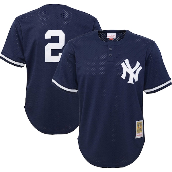 Derek Jeter New York Yankees Youth Cooperstown Collection Mesh Batting Practice Jersey - Navy
