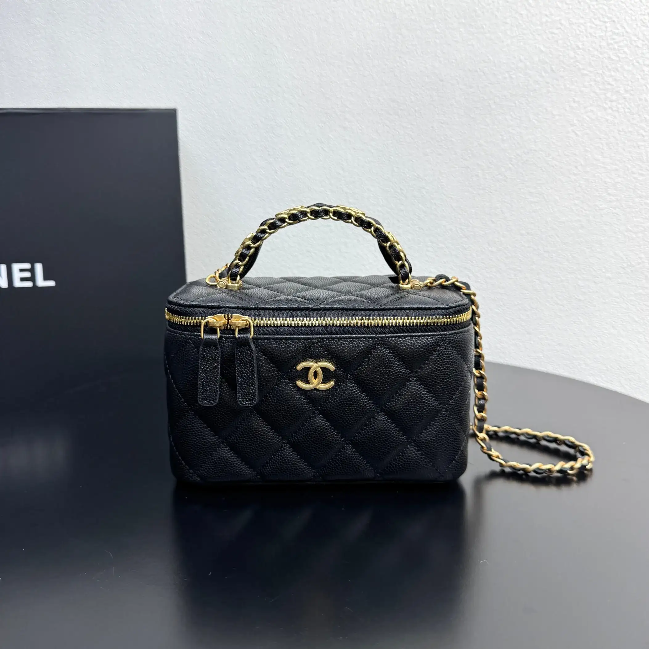 Chanel Black Calfskin Top Handle Bag product photo from LabelPicks