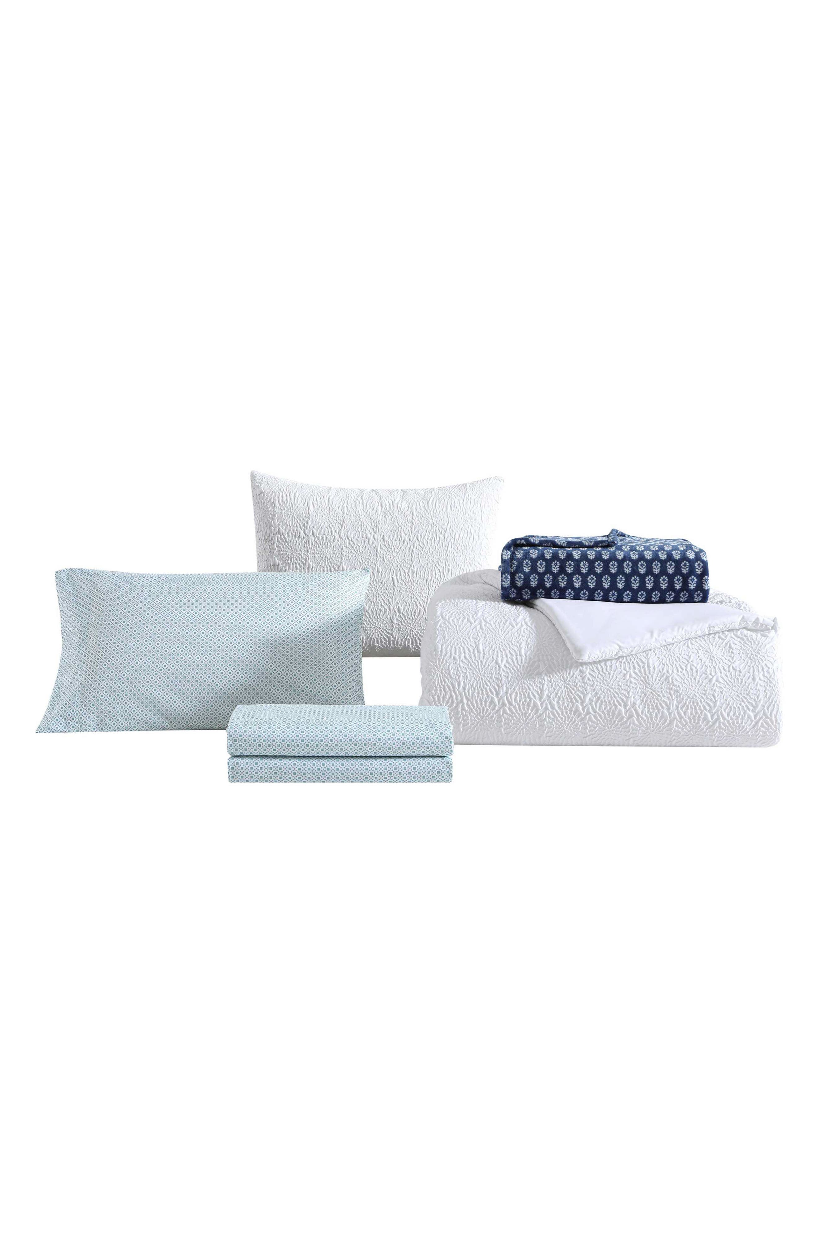 Nautica Sunflower Embossed Microfiber Comforter, Sheets & Throw Set