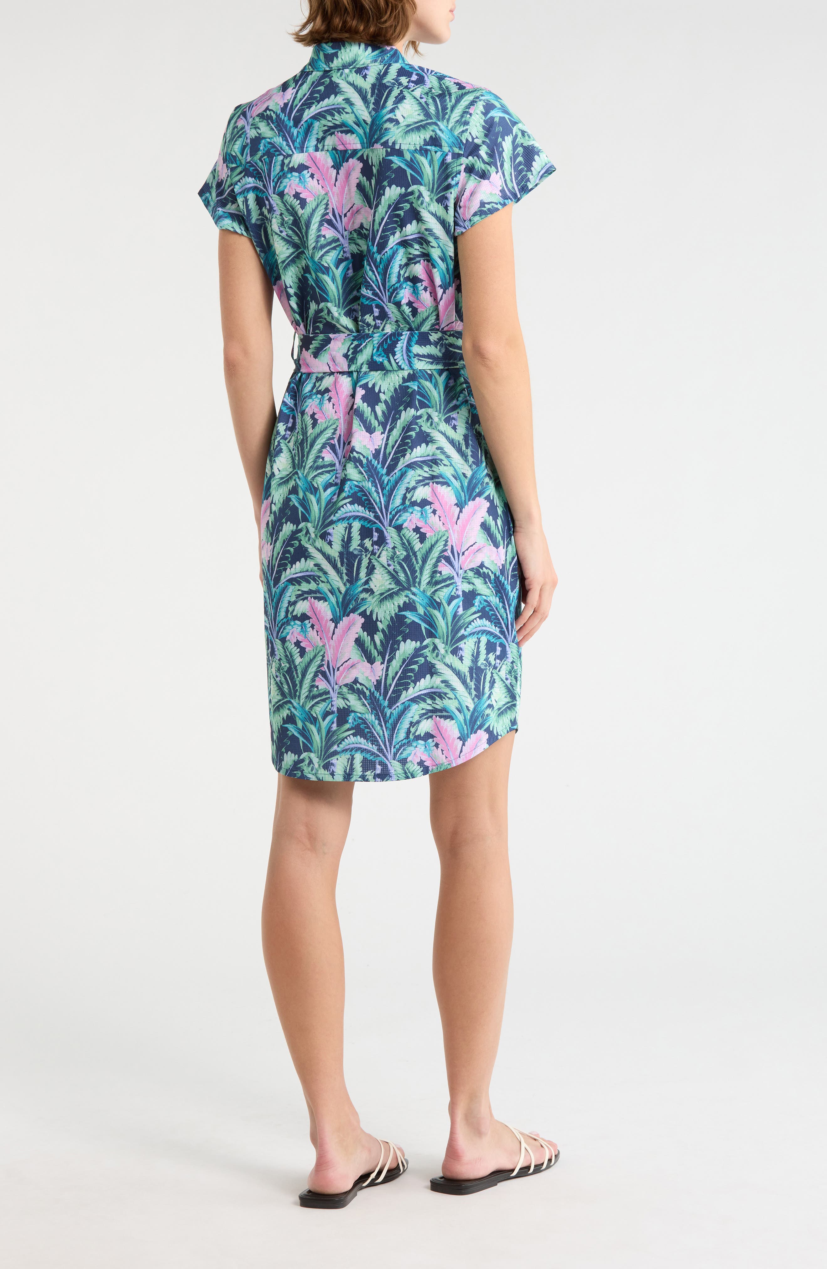 Tommy Bahama Villa Palms Tie Waist Shirtdress