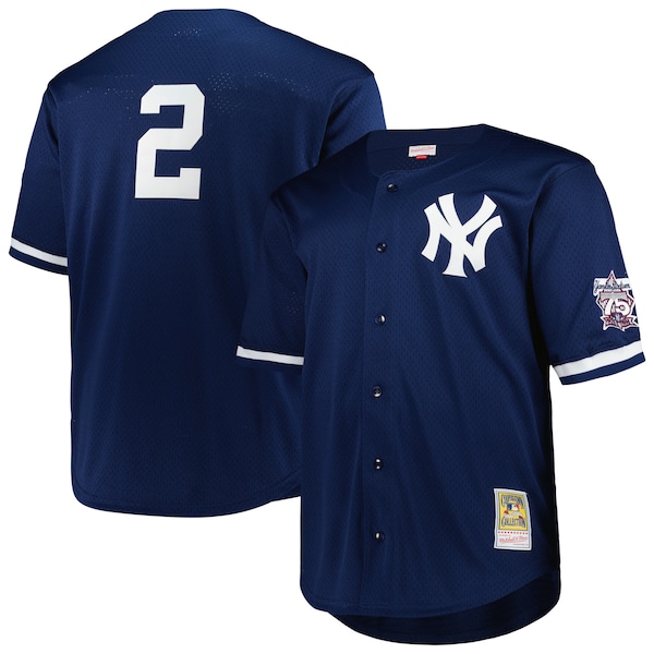 Derek Jeter New York Yankees  Big & Tall Cooperstown Collection Mesh Batting Practice Jersey - Navy