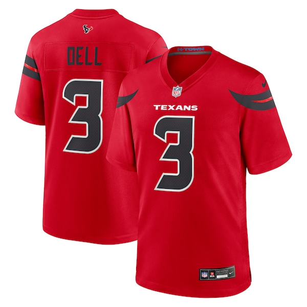 Tank Dell Houston Texans Nike Alternate Game Jersey -  Red/White/Navy