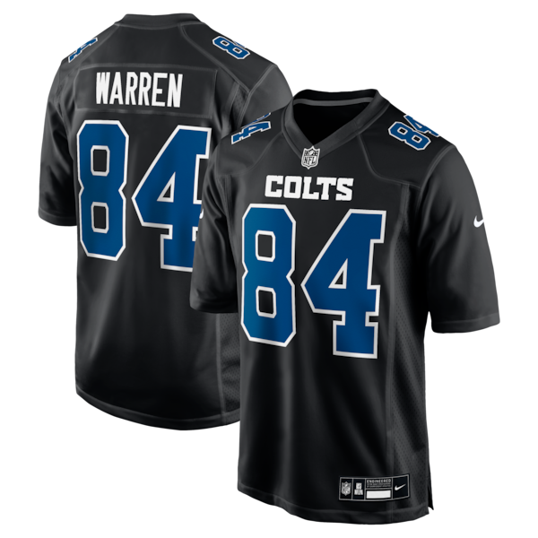 Men's Nike Tyler Warren Carbon Black Indianapolis Colts Fashion Game Jersey - Black/White