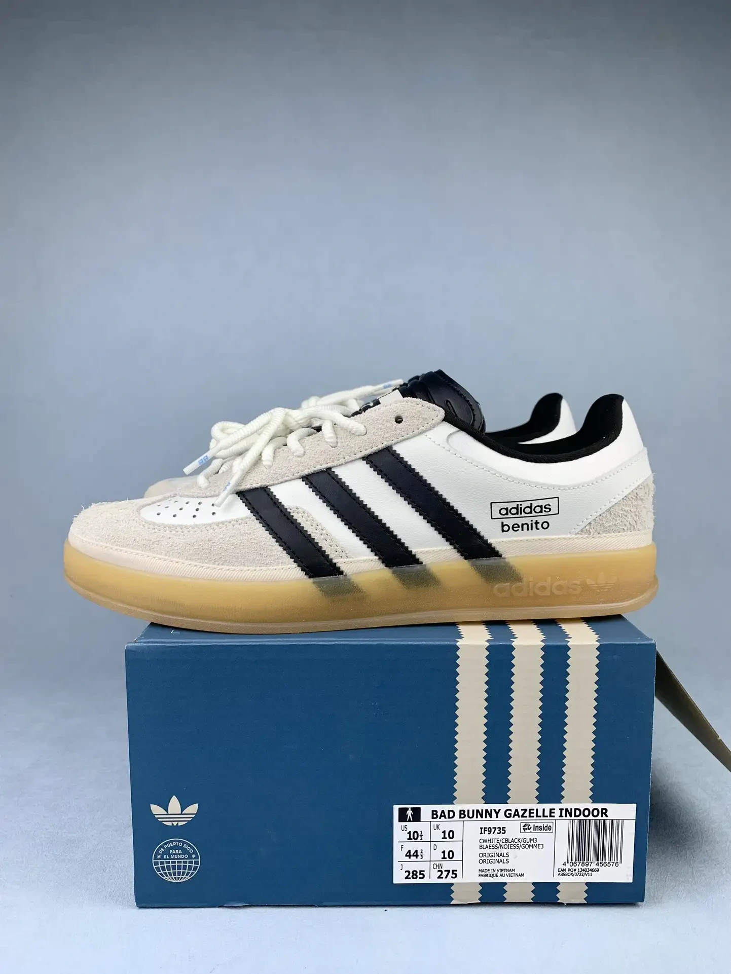 Bad Bunny x adidas Gazelle Indoor Core White Shoes product photo from LabelPicks
