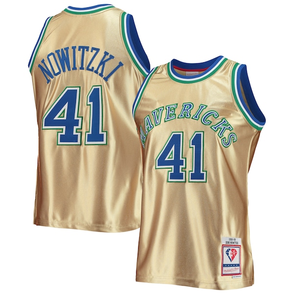 Dirk Nowitzki Dallas Mavericks 75th Anniversary 1998/99 Hardwood Classics Swingman Jersey - Gold