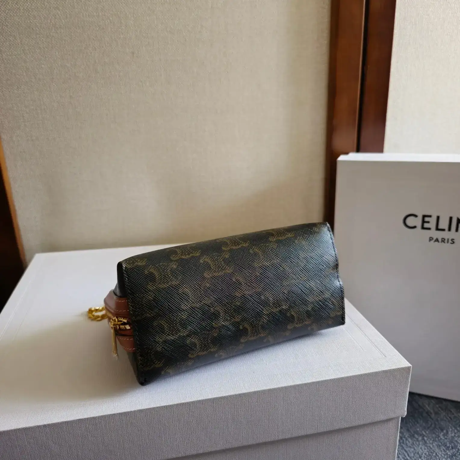 Celine Triomphe Lambskin Top Handle Bag product photo from LabelPicks