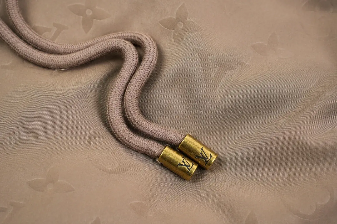 Louis Vuitton Khaki Embossed Hooded Padded Jacket product photo from LabelPicks
