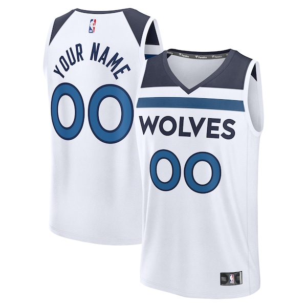 Minnesota Timberwolves  Fastbreak Custom Jersey - Association Edition - White