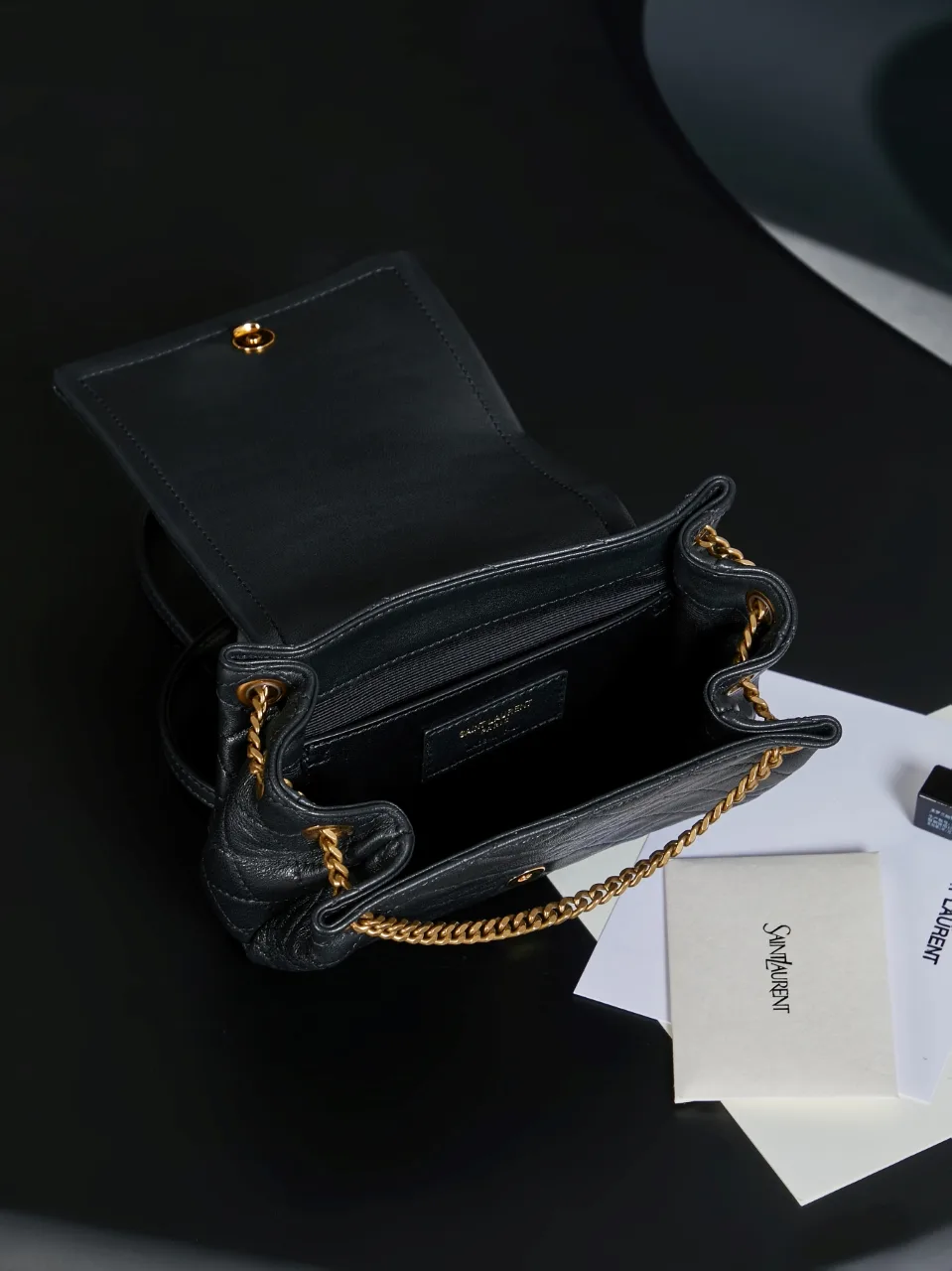 Saint Laurent Gold Quilted Leather Shoulder Bag product photo from LabelPicks