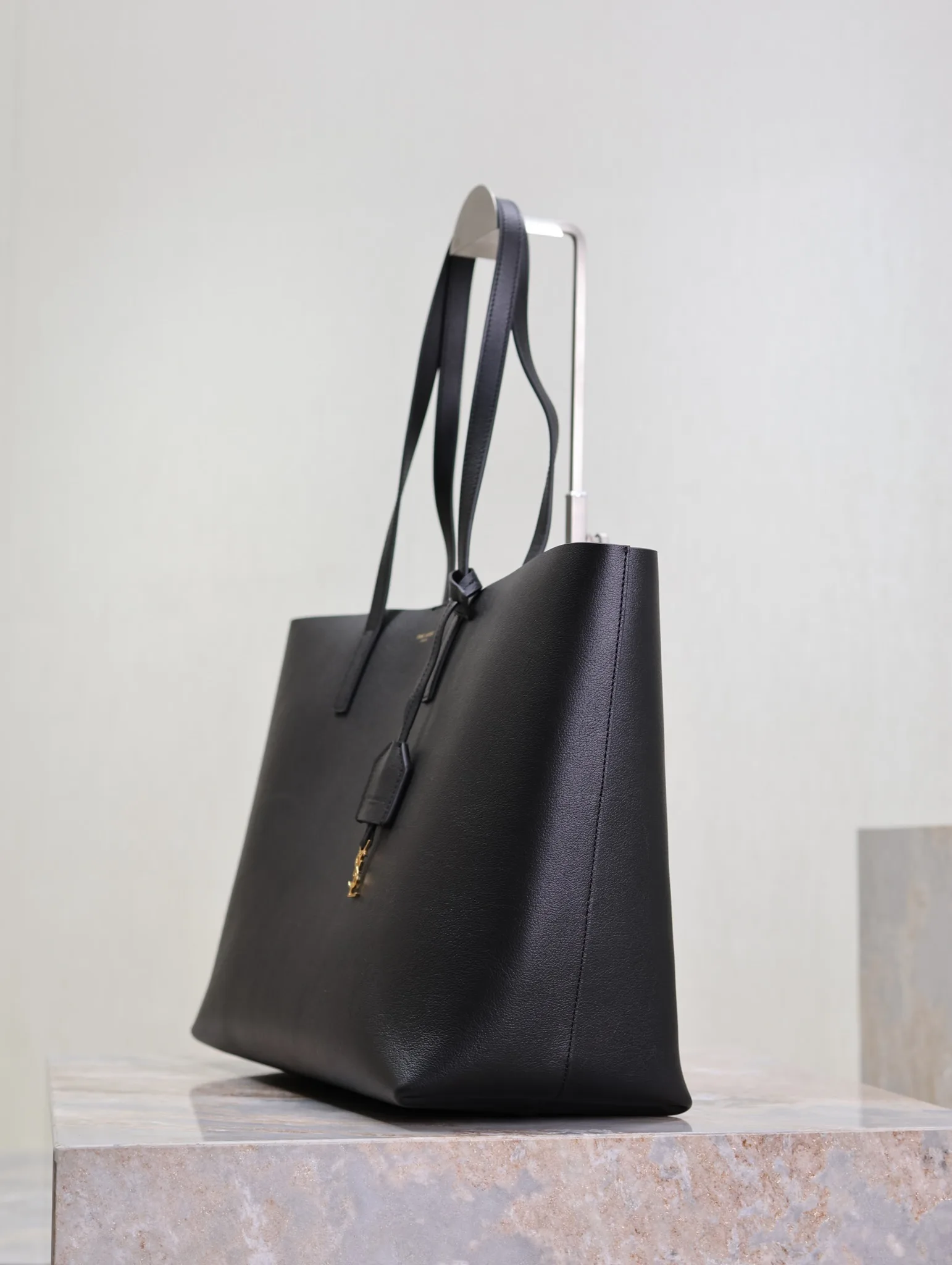Saint Laurent Black Calfskin Tote Bag product photo from LabelPicks