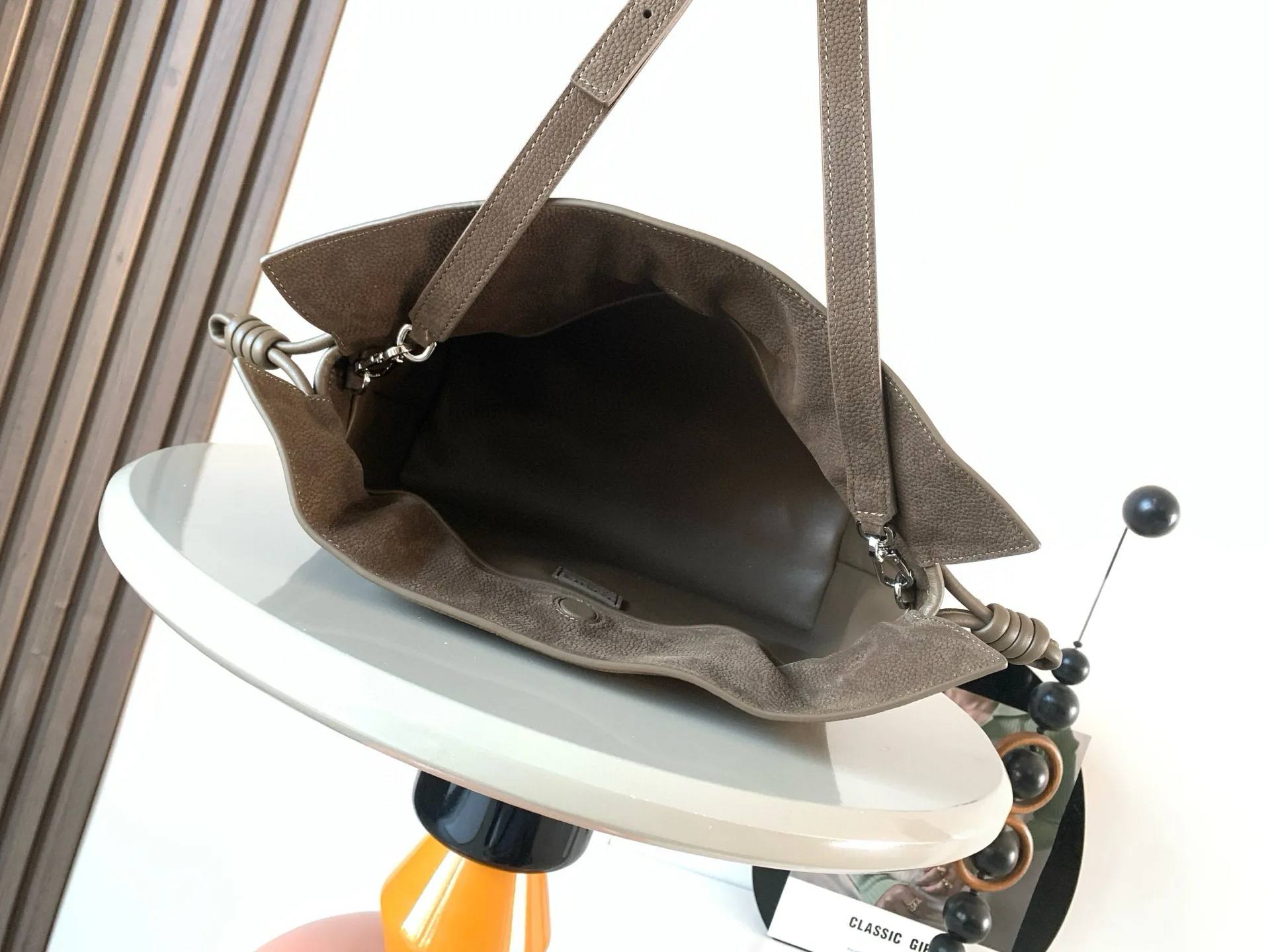 Loewe Grained Leather Flamenco Bucket Bag product photo from LabelPicks
