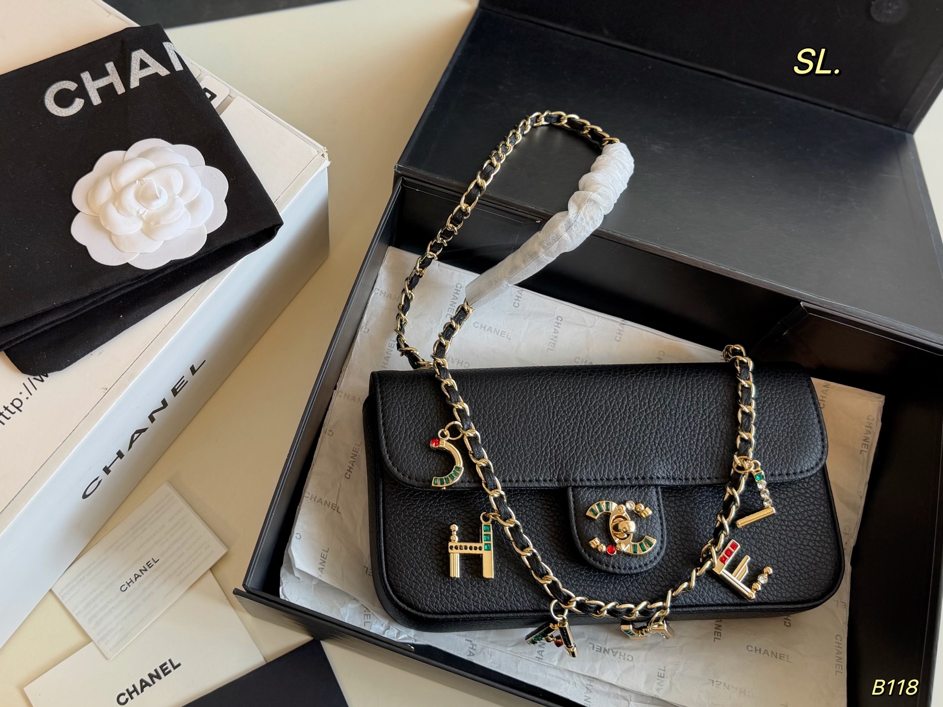 Chanel 26A Badge Chain Bag