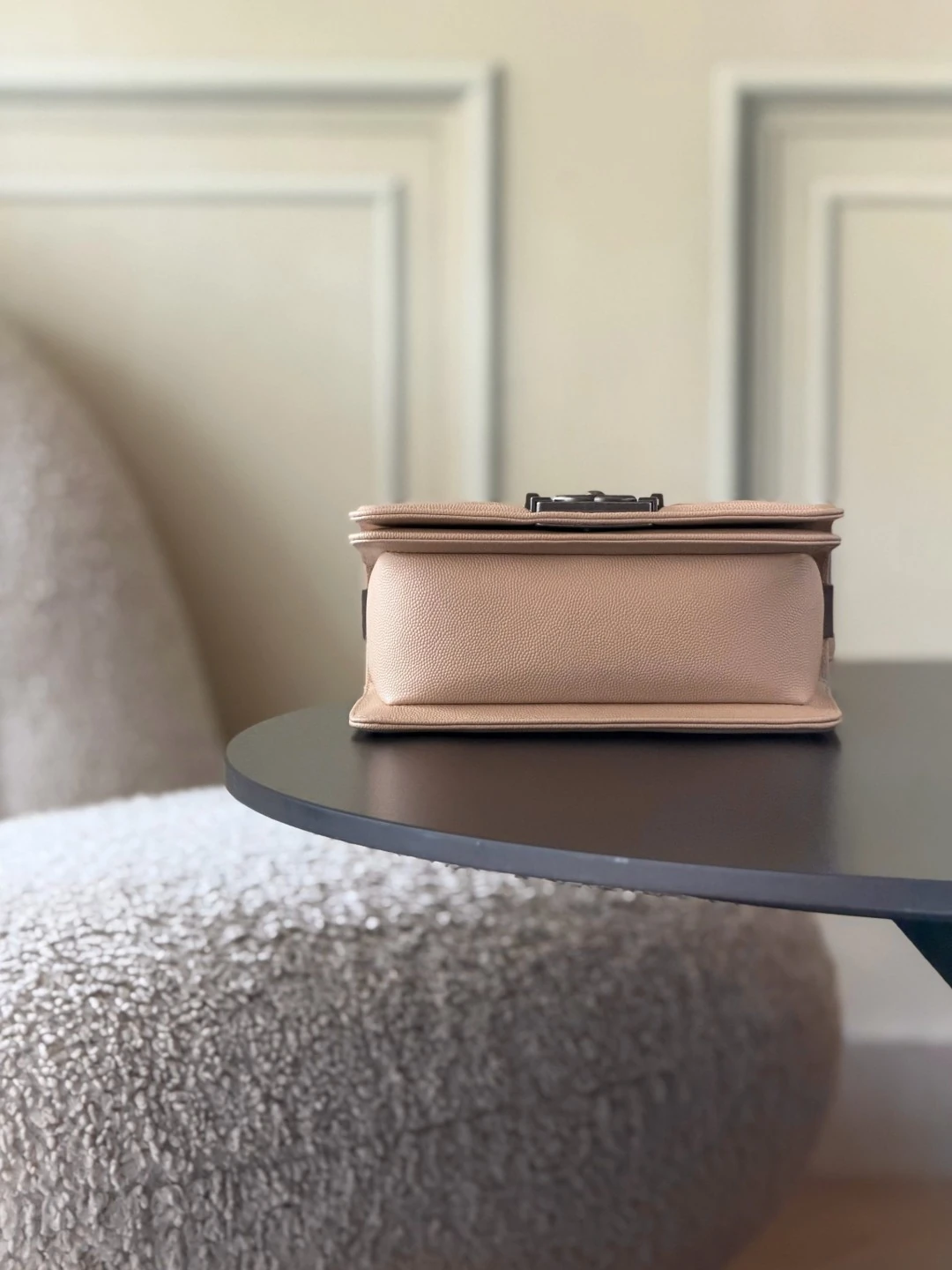 Chanel Beige Quilted Leather Crossbody Bag product photo from LabelPicks