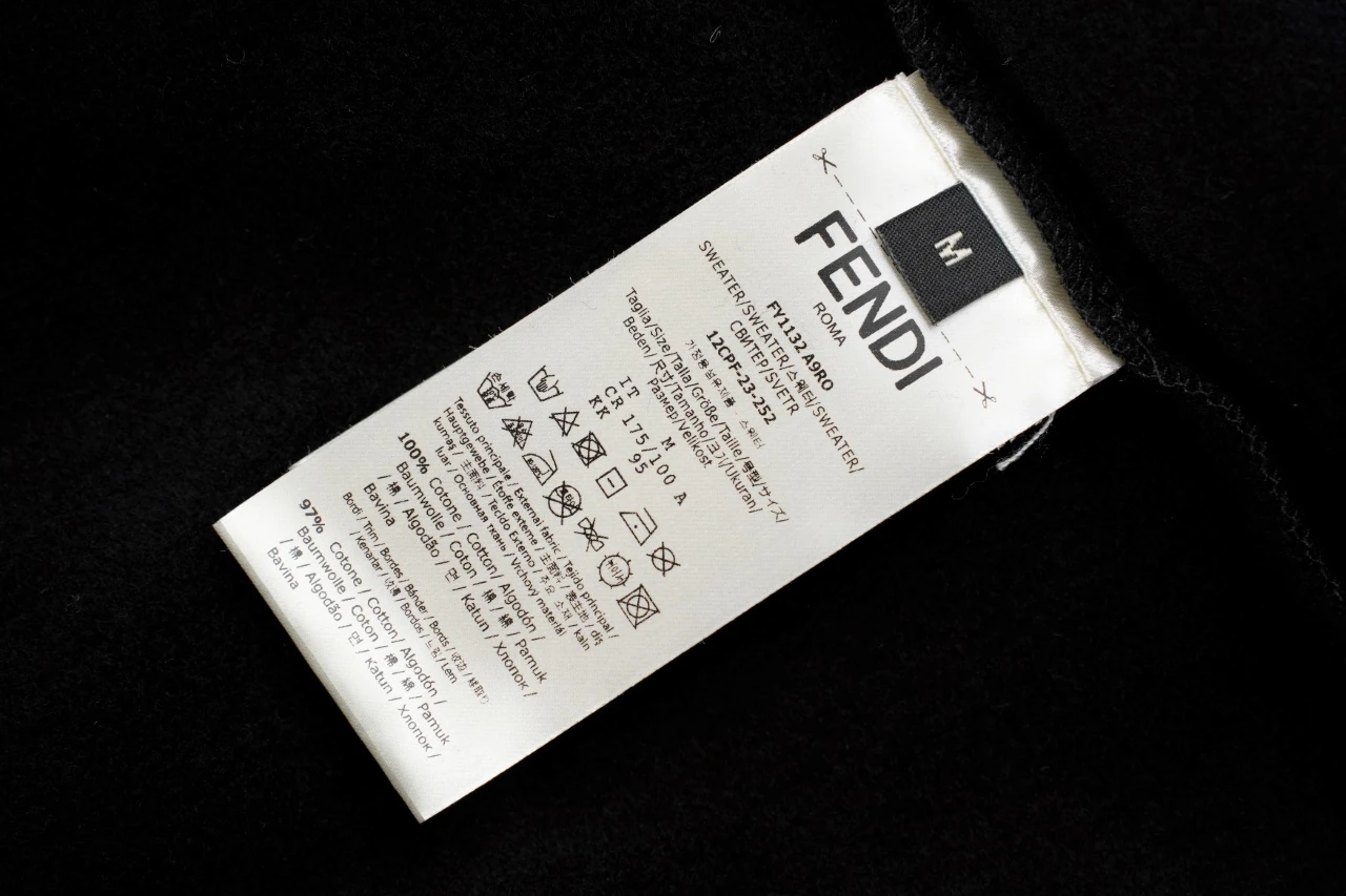 Fendi Black Front and Back Embroidered Logo Sweatshirt product photo from LabelPicks