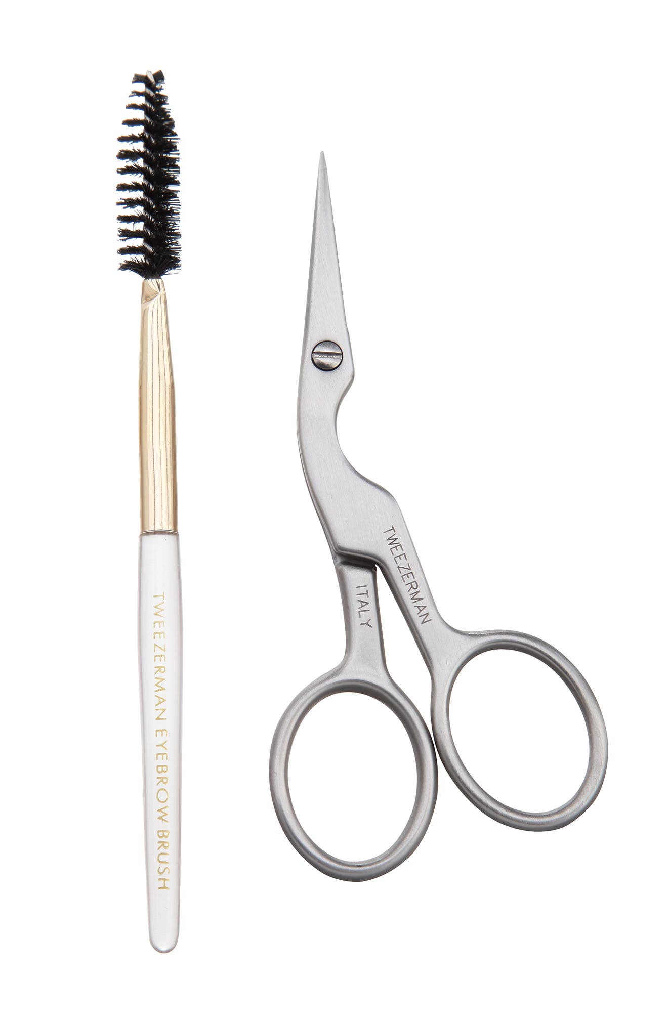 TWEEZERMAN Brow Shaping Scissors & Brush Duo