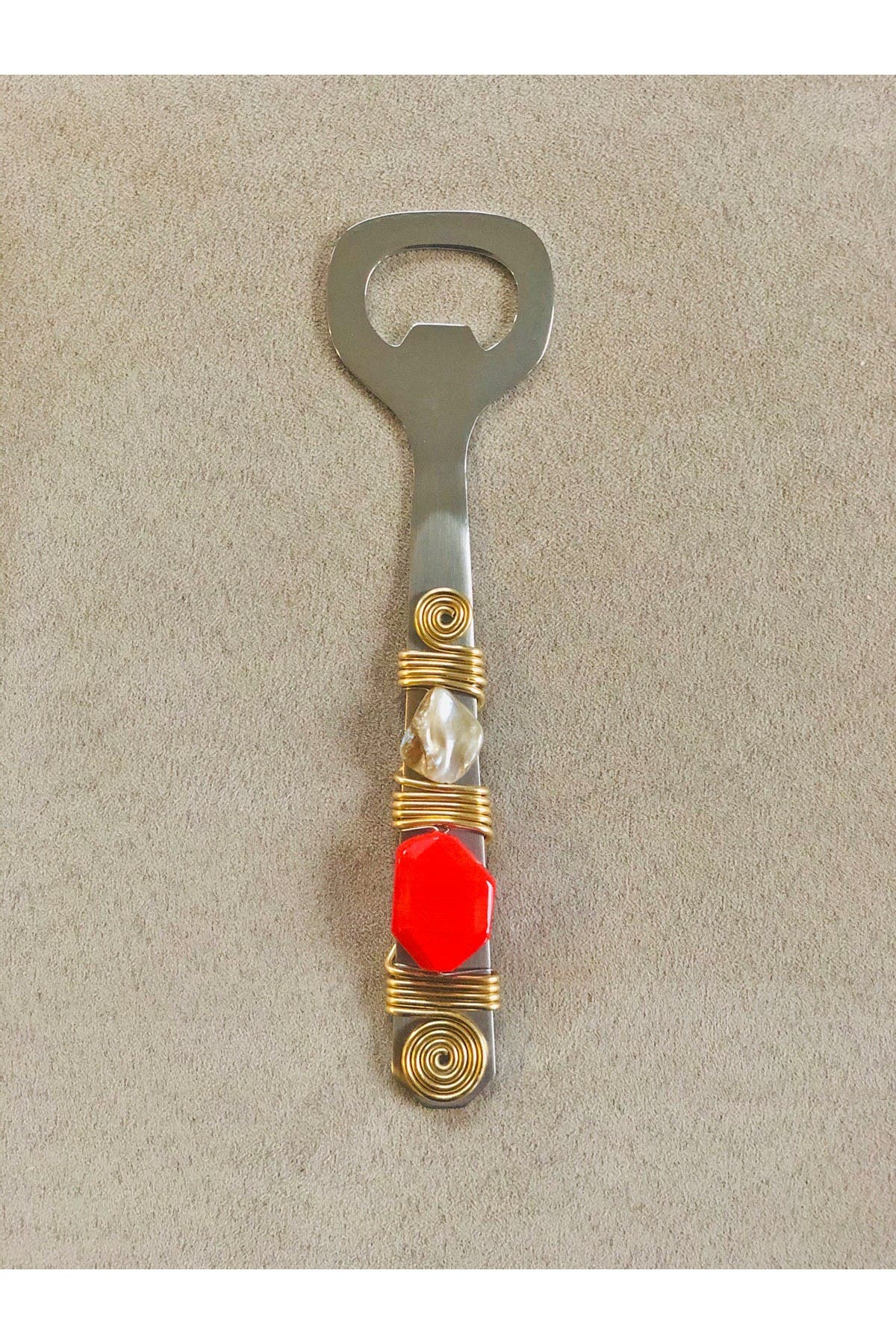 Tiramisu Mother-of-Pearl Embellished Bottle Opener