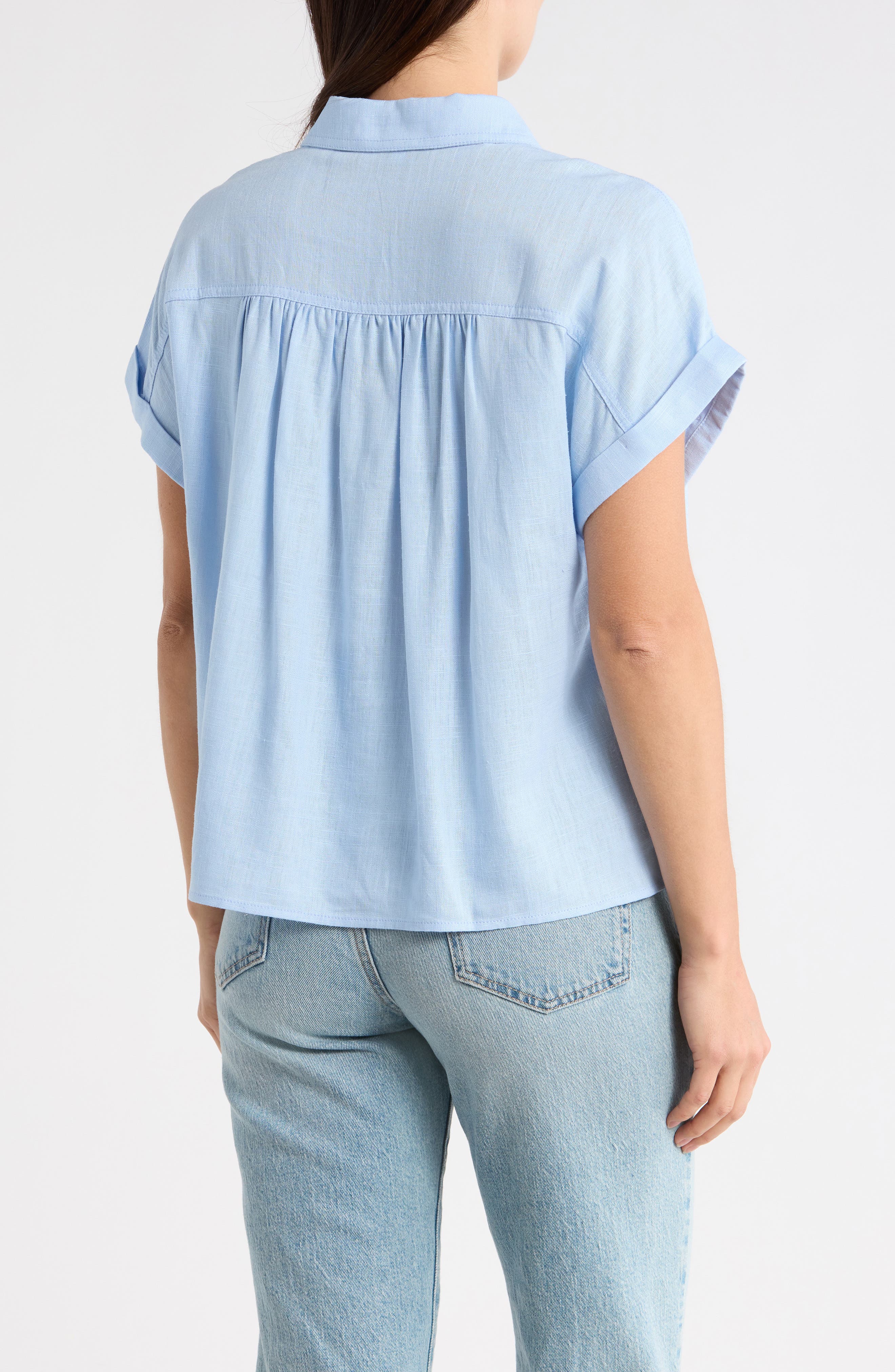 1.STATE Collared Boxy Top