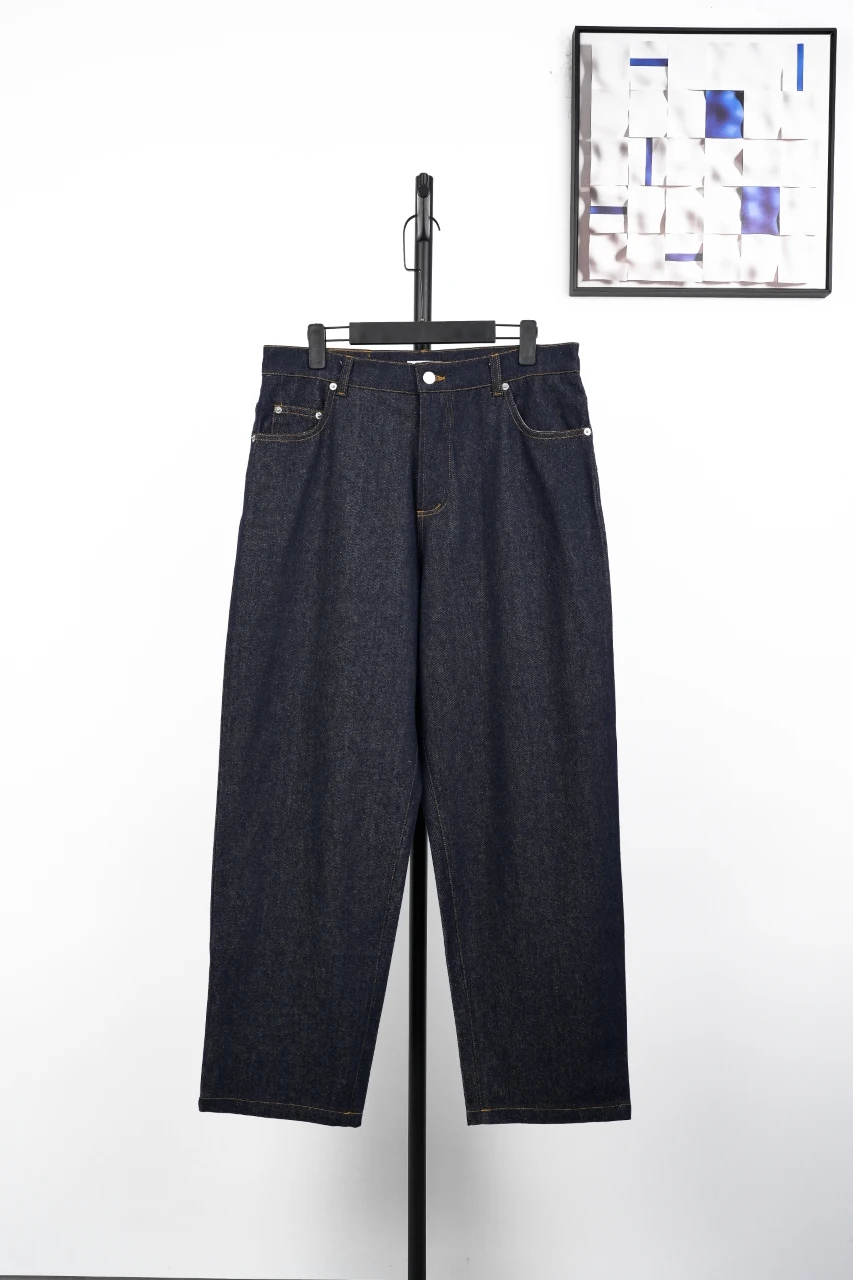 Dior Navy Twill Denim Pants with Orange D Leather Label product photo from LabelPicks