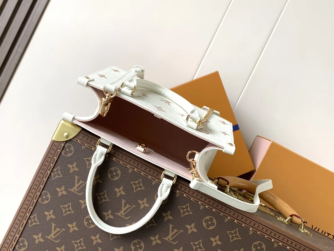 Louis Vuitton White Onthego Calfskin Top Handle Bag product photo from LabelPicks