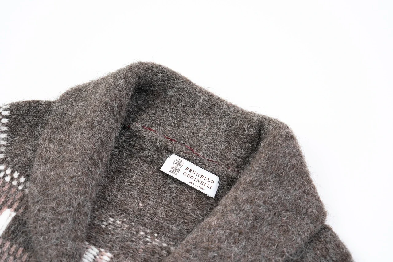 Brunello Cucinelli Fair Isle Shawl-Collar Cardigan product photo from LabelPicks