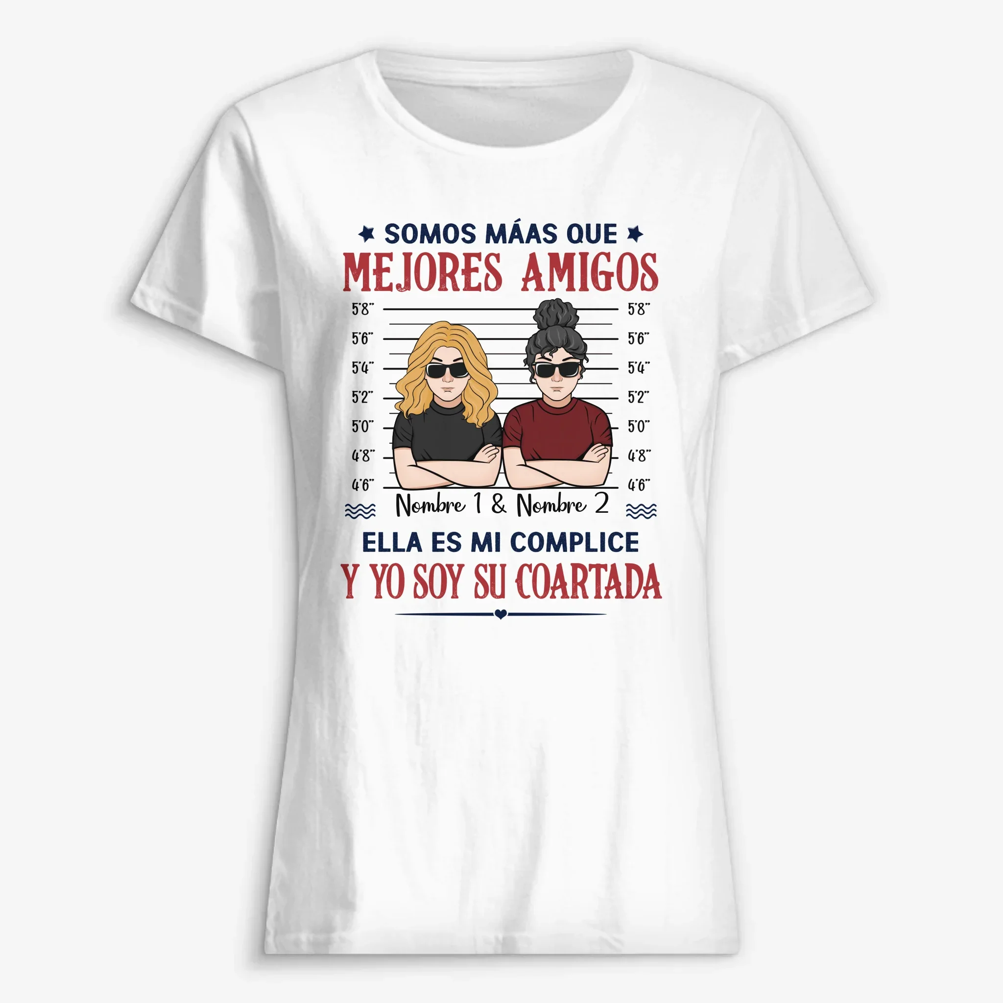 Personalizar Camisetas Para Amigas | Personalizado Regalo Amigo Invisible | Somos más que mejores amigos