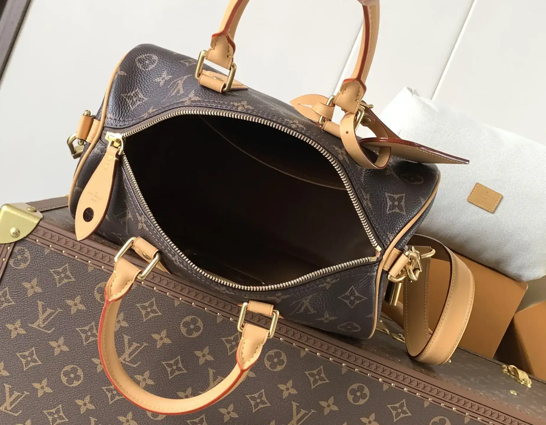 Louis Vuitton Speedy Black Monogram Canvas Top Handle Bag product photo from LabelPicks