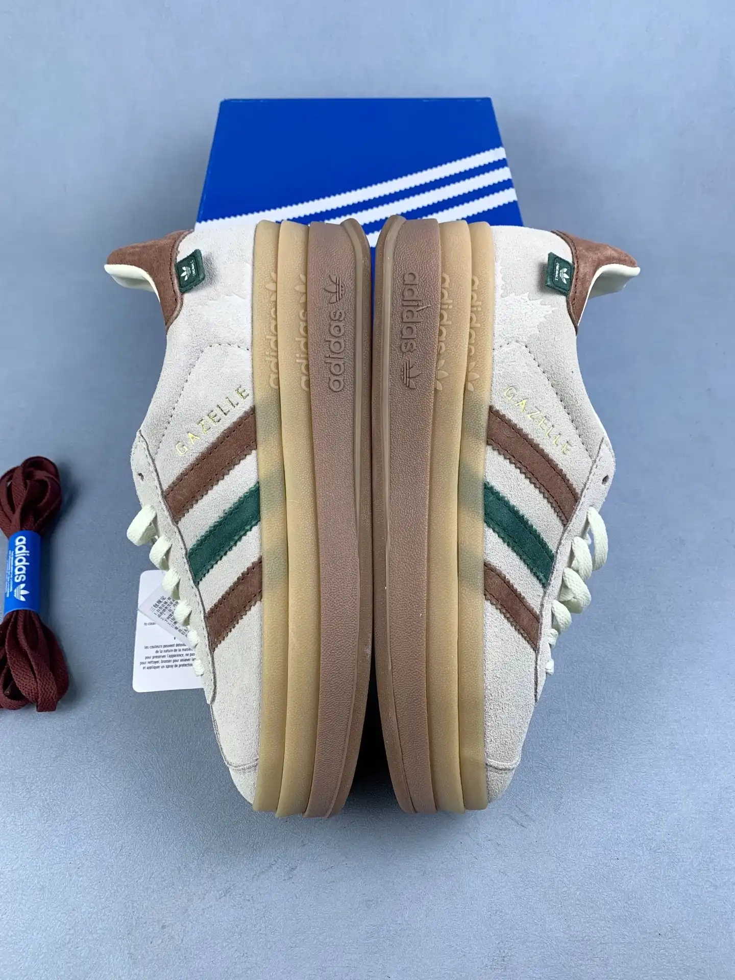 adidas Gazelle Bold Cream White Collegiate Green Shoes product photo from LabelPicks