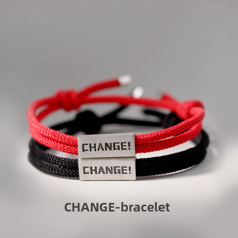 s925 silver couple bracelets, a pair of matching bracelets for men and women, featuring a unique design and Korean-style letter braiding