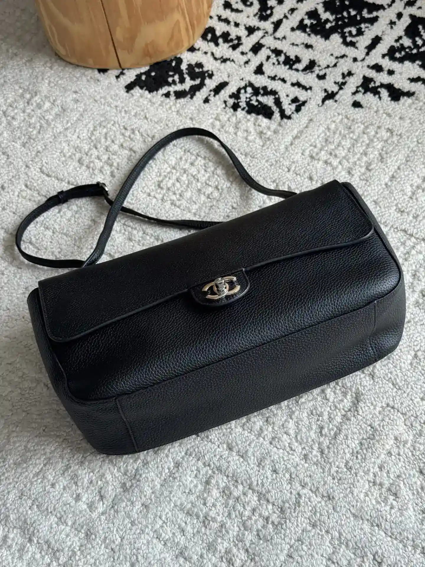 Chanel Classic Flap Burgundy Grained Leather Shoulder Bag product photo from LabelPicks