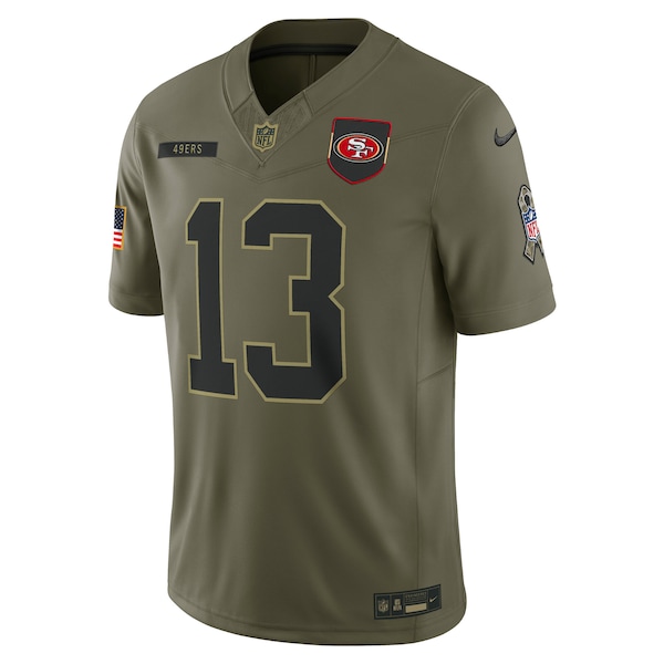 Brock Purdy San Francisco 49ers Nike 2025 Salute to Service Limited Jersey - Olive
