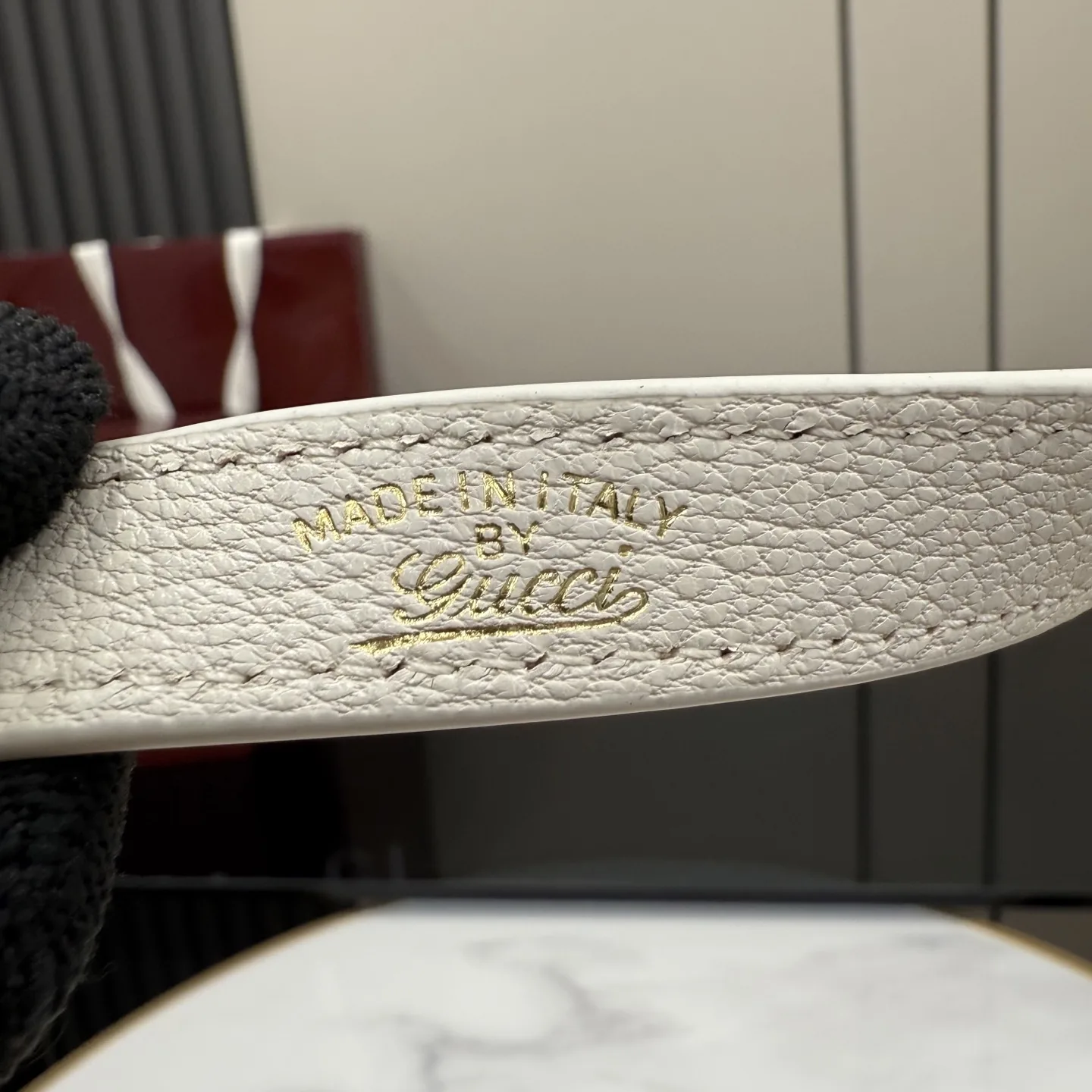 Gucci White Jackie Grained Leather Shoulder Bag product photo from LabelPicks