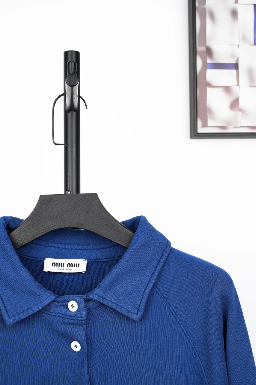 Miu Miu Klein Blue Washed Distressed Hoodie product photo from LabelPicks