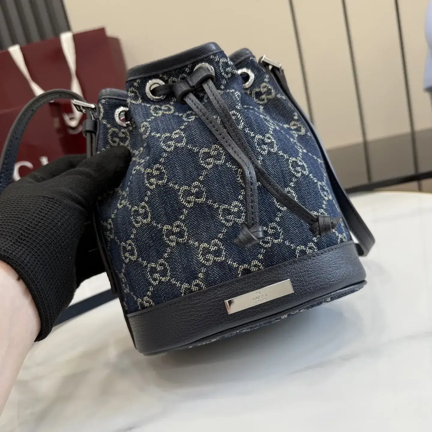 Gucci Generation Blue Nylon Bucket Bag product photo from LabelPicks