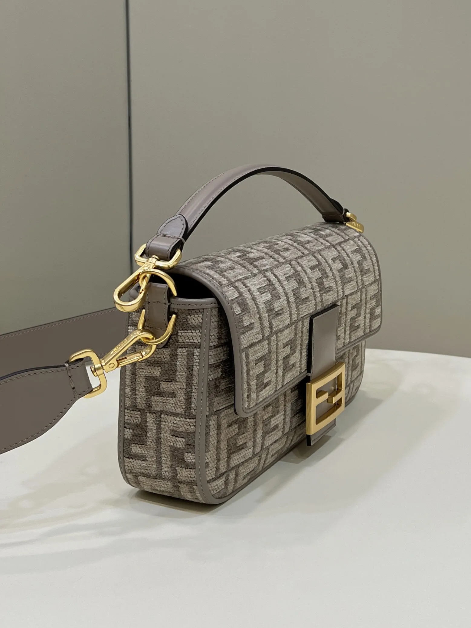 Fendi Suede Leather Baguette Shoulder Bag product photo from LabelPicks