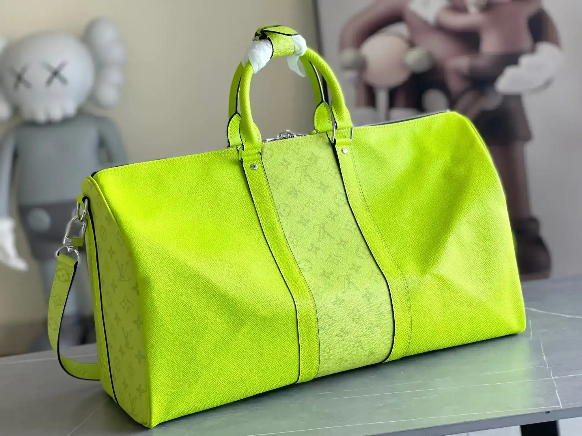 Louis Vuitton Black Keepall Canvas and Leather Tote Bag product photo from LabelPicks