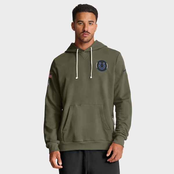 Indianapolis Colts Nike 2025 Salute to Service Sideline Standard Issue Dri-FIT Hoodie - Olive