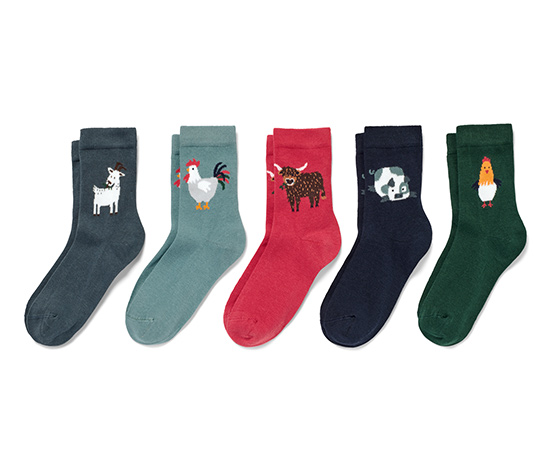 5 Kinder-Socken, Tier