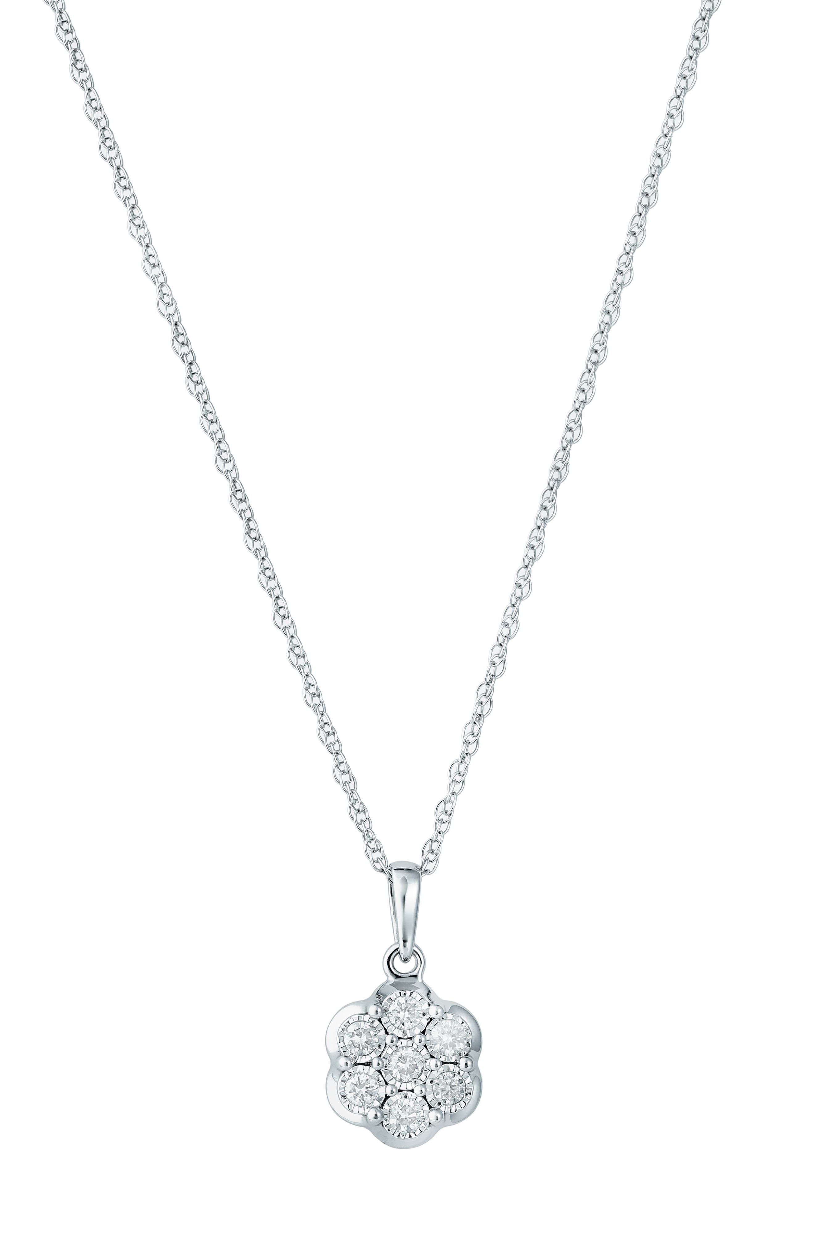 EFFY Sterling Silver Diamond Pendant Necklace