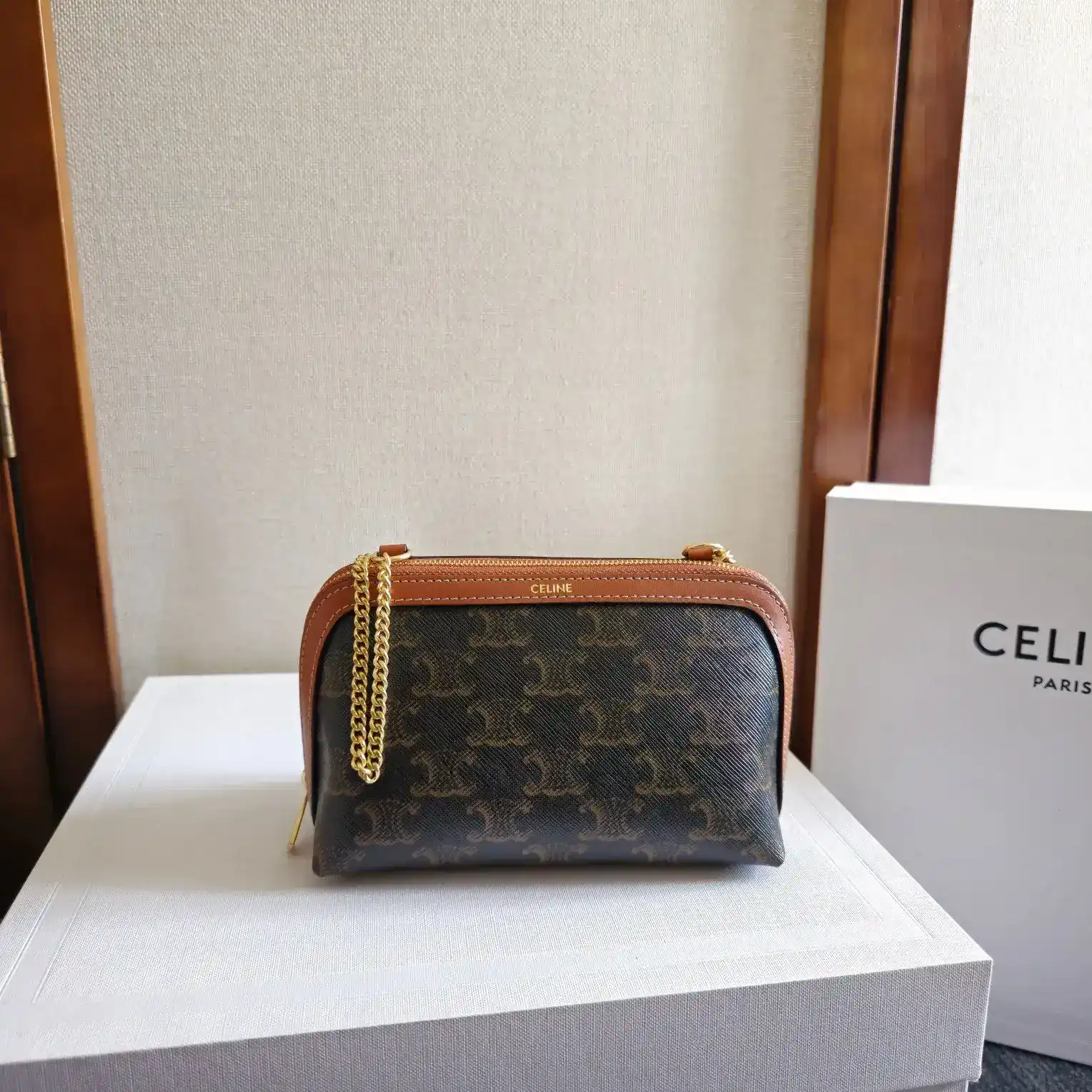 Celine Triomphe Lambskin Top Handle Bag product photo from LabelPicks