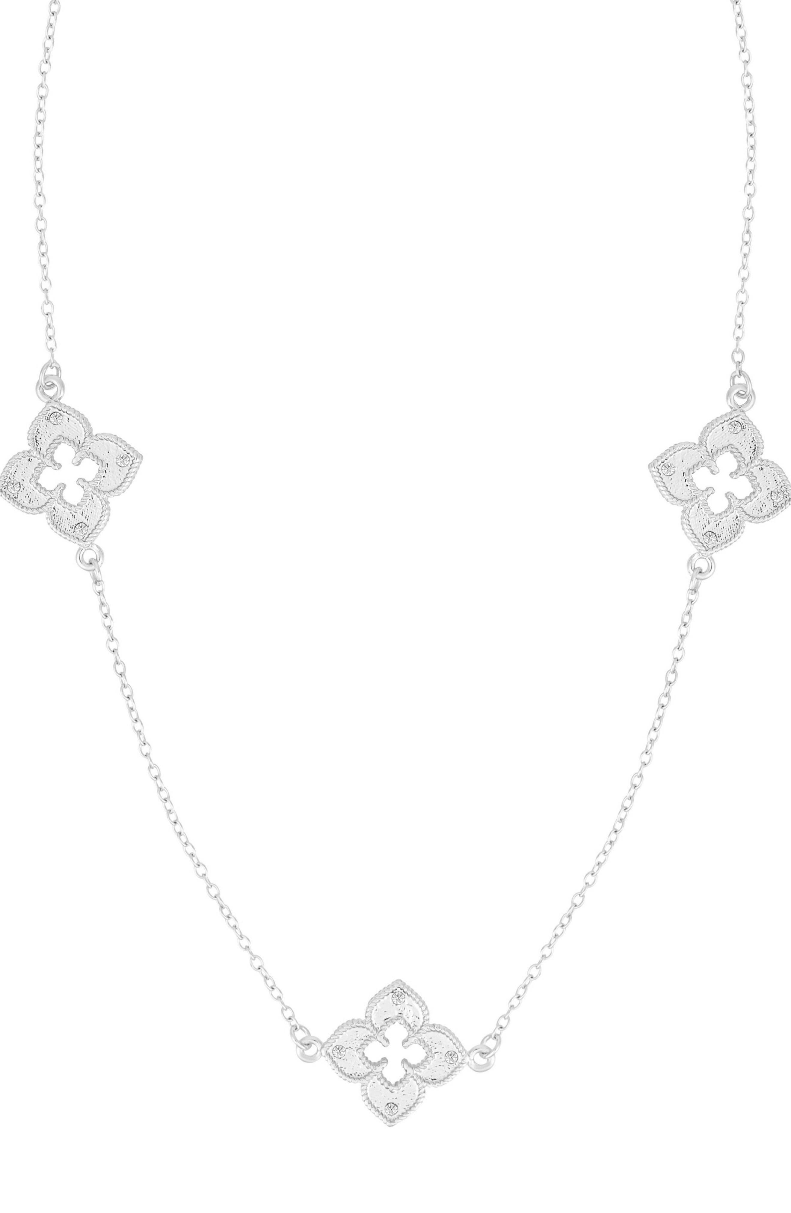 Adornia Set of 2 Renaissance Clover Station Necklaces