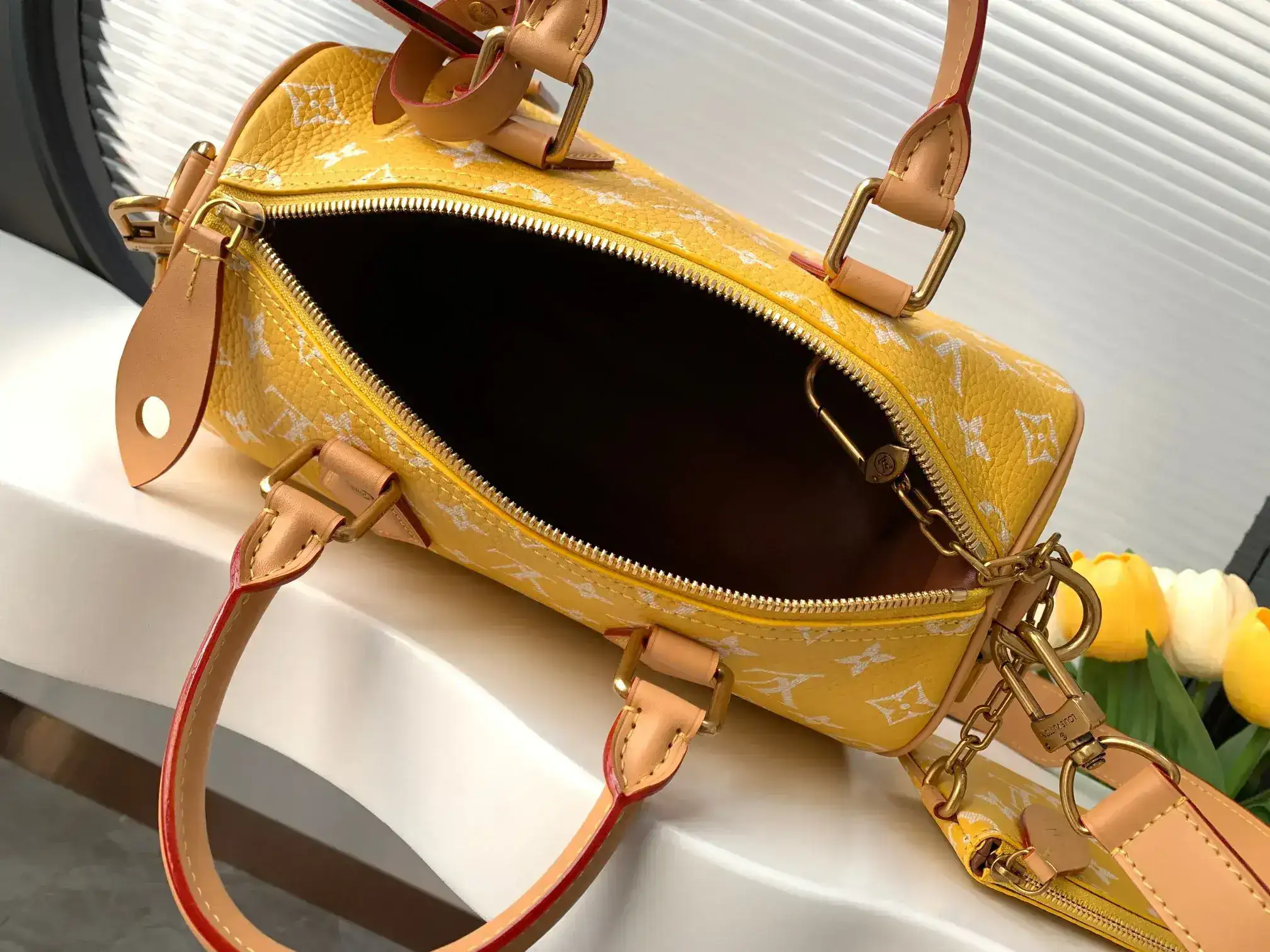 Louis Vuitton Yellow Speedy Lambskin Top Handle Bag product photo from LabelPicks