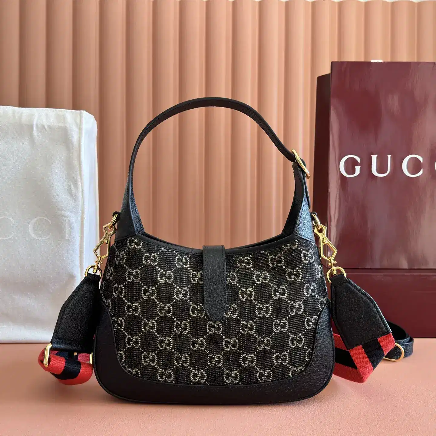 Gucci Jackie Black Denim Shoulder Bag product photo from LabelPicks