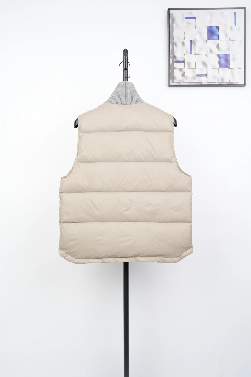 CELINE Beige Quilted Triomphe Stand-Collar Vest product photo from LabelPicks