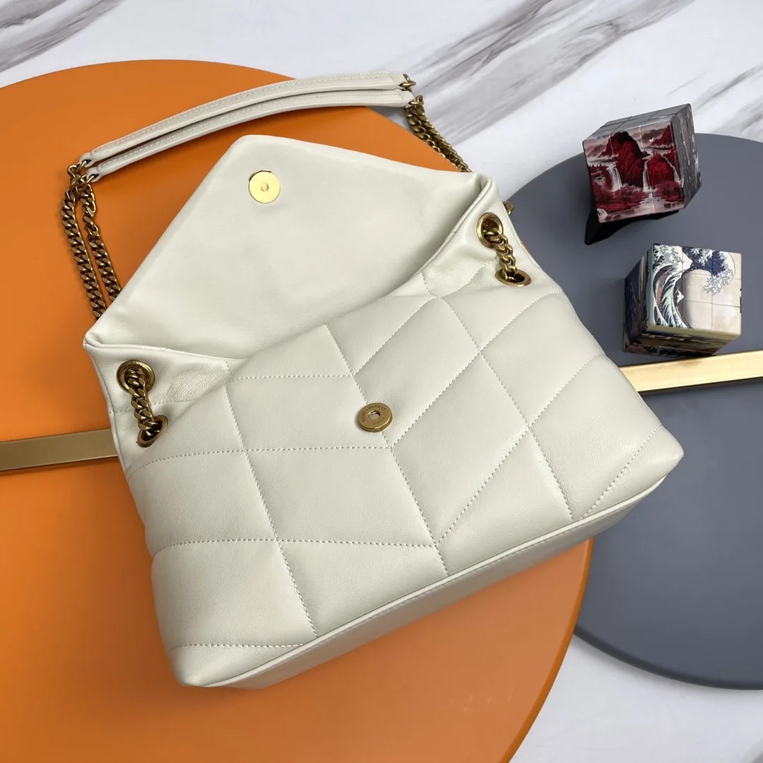 Saint Laurent White Loulou Quilted Leather Shoulder Bag product photo from LabelPicks